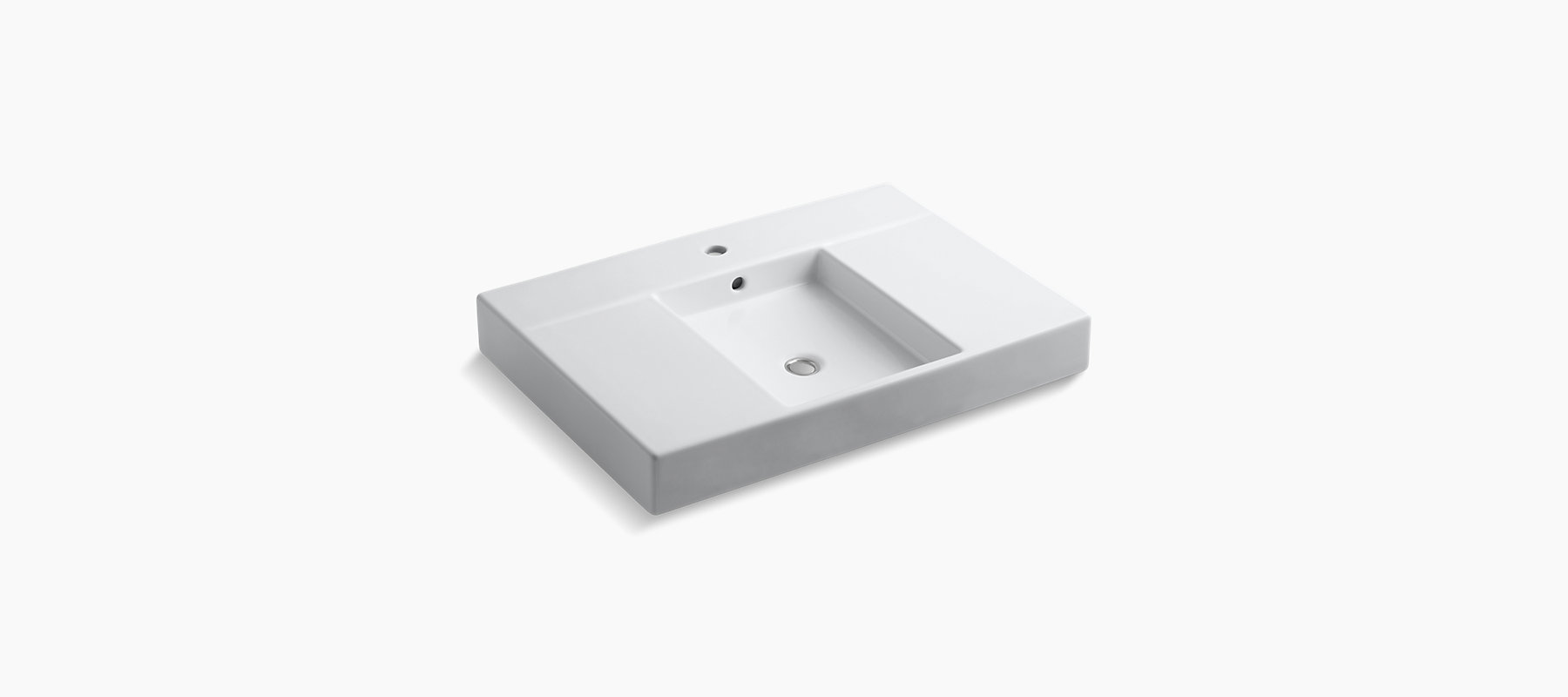 K 2955 1 Traverse Countertop Sink With Single Faucet Hole Kohler